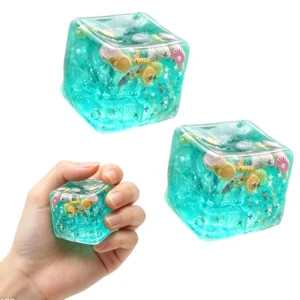 Ocean Shells Squishy Stress Balls Fidget Toy Super Soft Transparent Star Maltose Cubes Squeeze Fidget Toy Adult Stress Relief