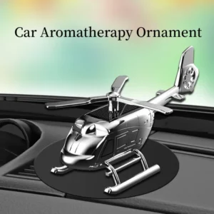 New Creative Car Aromatherapy Metal Solar Powered Rotating Helicopter Model Aromatherapy Ornament