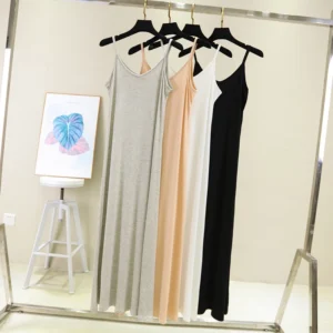 Modal-Blend Slip Dress in Three Lengths