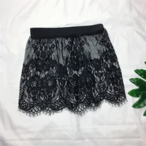 Sheer Floral Lace Layering Mini Skirt