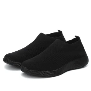 Plain Mesh Slip-On Casual Sneakers