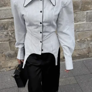 White With Dark Stripes