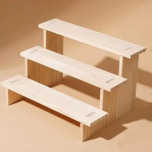 Tiered Wooden Desktop Display Stand
