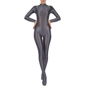 Long-Sleeve Footed Stretch Unitard