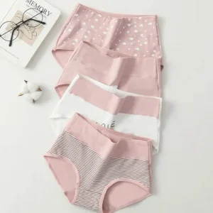 Four-Pack High-Waist Cotton-Blend Printed Briefs