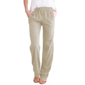 Relaxed Straight-Leg Drawstring Trousers