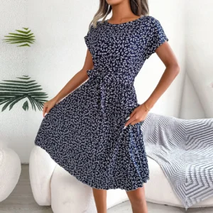 Navy Small Floral