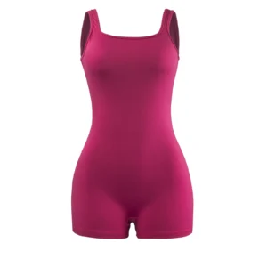 Scoop-Back Sleeveless Fitted Romper