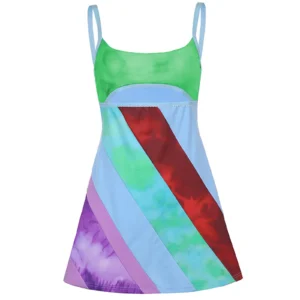 Multicolour With Green Bodice