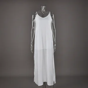 Airy Sleeveless Maxi Slip Dress