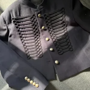 Navy Button-front