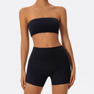Bandeau Top and High-Waist Shorts Active Set