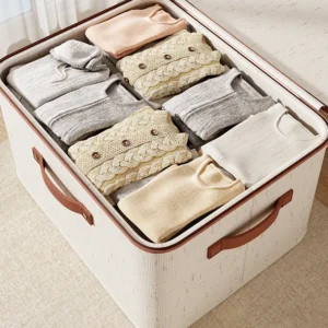 56L Zipped Storage Box with Handles