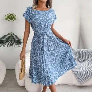 Light Blue Small Floral