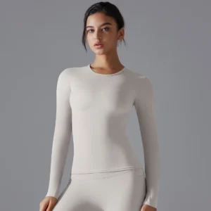 Crew-Neck Long-Sleeve Stretch Training Top