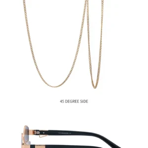 Gold-tone frame, dark lenses / إطار ذهبي وعدسات داكنة
