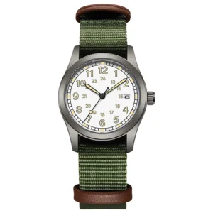 Compact Field-Style Quartz Watch with Nylon Strap