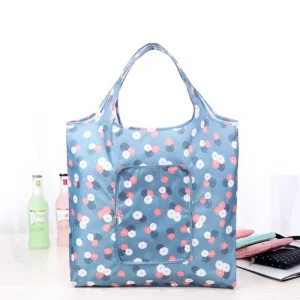 Printed Foldaway Tote with Zipped Storage Pouch
