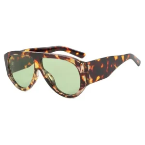 Oversized Aviator Sunglasses with Wide Temples