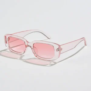 Clear frame, pink lenses / إطار شفاف وعدسات وردية