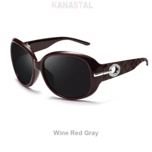 Burgundy With Grey Lenses