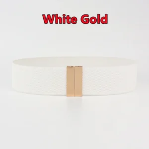 White, gold-tone clasp / أبيض بقفل ذهبي اللون