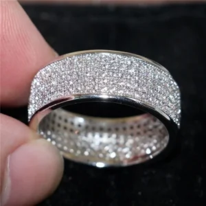 Multi-Row Clear-Stone Band Ring