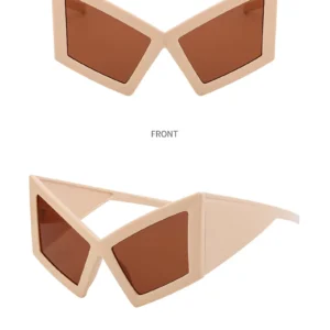 Beige frame, brown lenses / إطار بيج وعدسات بنية