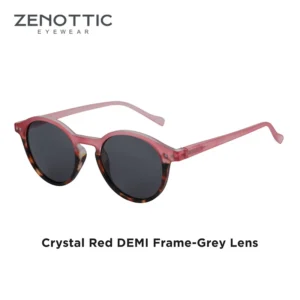 Red two-tone frame, grey lenses / إطار أحمر ثنائي اللون وعدسات رمادية