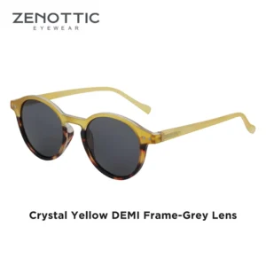 Yellow two-tone frame, grey lenses / إطار أصفر ثنائي اللون وعدسات رمادية