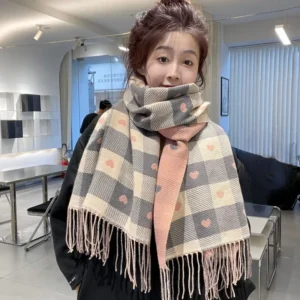 Pink-grey Hearts And Checks
