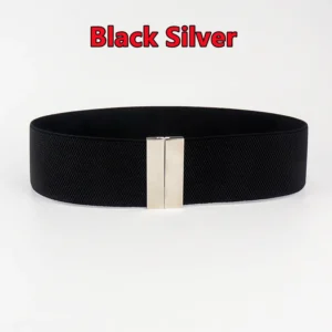 Black, silver-tone clasp / أسود بقفل فضي اللون