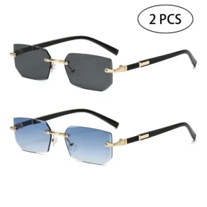 Two pairs, dark and blue gradient lenses / نظارتان بعدسات داكنة وزرقاء متدرجة