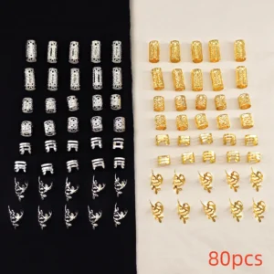 Gold and silver tones — 80 pieces / ذهبي وفضي — 80 قطعة