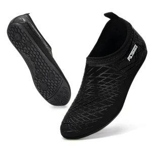 Slip-On Aqua Shoes in Crosshatch and Dotted Patterns