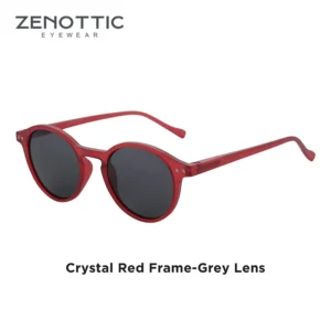 Translucent red frame, grey lenses / إطار أحمر شفاف وعدسات رمادية