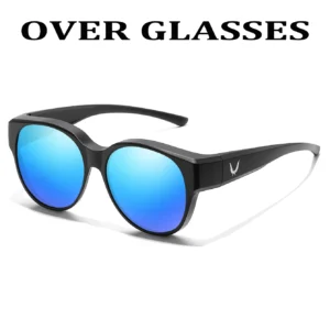 Black frame, blue mirror lenses / إطار أسود وعدسات زرقاء عاكسة