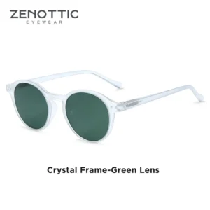 Clear frame, green lenses / إطار شفاف وعدسات خضراء