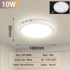 Round White 10W