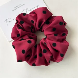 Burgundy With Black Dots