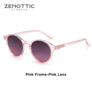 Translucent pink frame, pink lenses / إطار وردي شفاف وعدسات وردية