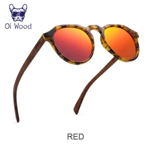 Tortoiseshell frame, red mirror lenses / إطار بنقشة السلحفاة وعدسات حمراء عاكسة