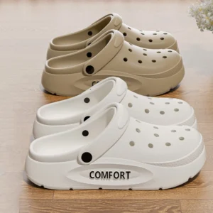 Perforated EVA Clogs with Rotating Heel Straps