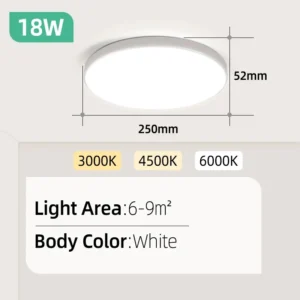 White 18W 220V