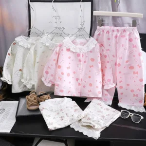 Girls' Pyjamas – Long Sleeve, Floral Print