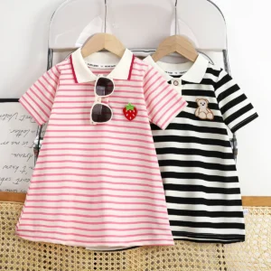 Girls' Dress – Striped