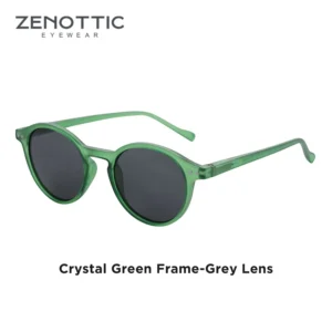Translucent green frame, grey lenses / إطار أخضر شفاف وعدسات رمادية