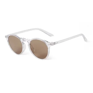 Clear frame, light brown lenses / إطار شفاف وعدسات بنية فاتحة
