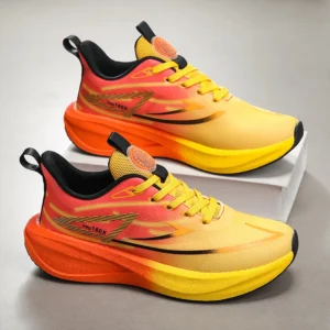 Graphic Lace-Up Sneakers with Gradient Soles