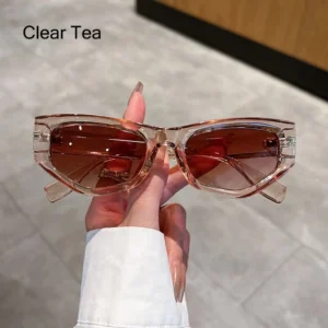 Cat-Eye Sunglasses with Wide Temples